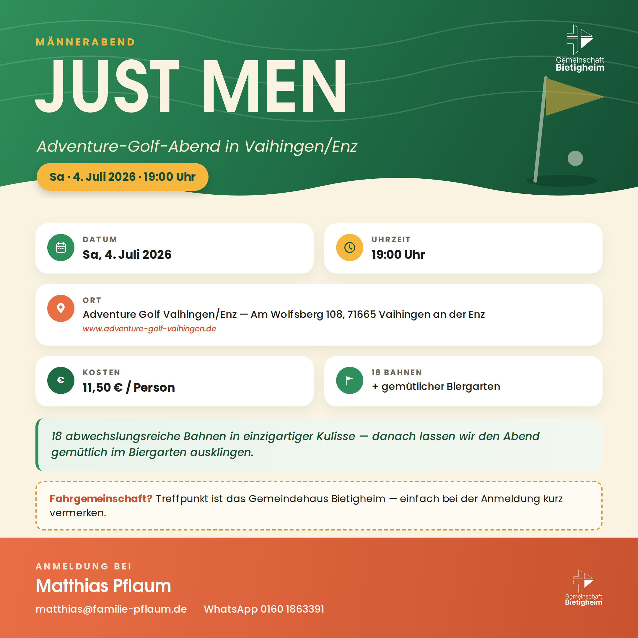 Just Men – Adventure Golf